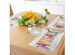 Abakuhaus Tovagliette Abigail, Alfabeto Festivo Femminile Colorato Con Radici Storiche E Scritte Caricaturali, Tiscjdeco In Tessuto Resistente Al Colore Per La Sala Da Pranzo E La Cucina, Multicolore