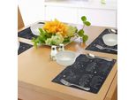 Abakuhaus Tovagliette Blu E Bianche, Costellazione Cervo Bisonte Elefante Rinoceronte Granchio Elefante Polpo, Tiscjdeco In Tessuto Resistente Al Lavaggio Per La Sala Da Pranzo E La Cucina, Blu Scuro E Bianco