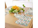 Tovagliette Abakuhaus Eis, Motivo Con Coni In Stile Scandinavo Con Palette Colorate E Disegno Geometrico, Tiscjdeco In Tessuto Resistente Al Lavaggio Per La Sala Da Pranzo E La Cucina, Multicolore