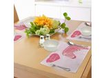 Abakuhaus Tovagliette Rosa Zebrate, Amo Le Zebre Nel Cuore Romantica Natura Selvaggia Savannah Fashion, Tiscjdeco In Tessuto Resistente Al Lavaggio Per La Sala Da Pranzo E La Cucina, Rosa Chiaro Avorio Rosa