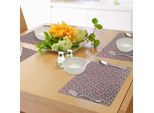 Abakuhaus Tovagliette Geometriche, Motivo A Quadri In Stile Retrò, Mosaico Hippie, Design Boho Moderno E Chiaro, Tiscjdeco In Tessuto Resistente Al Lavaggio Per La Sala Da Pranzo E La Cucina, Multicolore