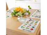 Tovagliette Abakuhaus Con Motivi Vegetali, Divertenti Personaggi Dei Cartoni Animati Con Faccine Sorridenti, Tema Happy Farm, Nursery Per Bambini, Decorazioni Da Tavola In Tessuto Resistente Al Lavaggio Per Sala Da Pranzo E Cucina, Multicolore