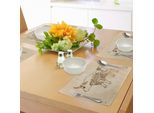 Abakuhaus Tovagliette Zodiaco Toro, Toro Disegnato A Mano Con Ornamenti Etnici Design Vintage Antico Tribale, Tiscjdeco In Tessuto Resistente Al Colore Per La Sala Da Pranzo E La Cucina, Marrone Sabbia E Marrone