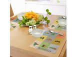 Abakuhaus Tovagliette Vintage, Fiori Botanici Di Cactus In Vaso, Piante Grasse, Essenza Di Peyote, Motivo A Pois Tropicali, Tovagliette Decorative In Tessuto Resistente Al Lavaggio Per La Sala Da Pranzo E La Cucina, Multicolore