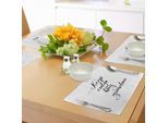 Abakuhaus Tovagliette Per La Nonna, Monocolore Con Scritta A Mano E Citazione Motivazionale Su Abbracciare La Nonna, Calligrafia, Decorazione Da Tavola In Tessuto Resistente Al Lavaggio Per La Sala Da Pranzo E La Cucina, Bianco E Nero
