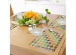 Abakuhaus Tovagliette Vintage, Rombi Colorati Con Stelle In Stile Grunge E Volute E Riccioli Vittoriani, Tovaglietta Decorativa In Tessuto Resistente Ai Colori Per La Sala Da Pranzo E La Cucina, Multicolore
