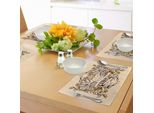 Abakuhaus Tovagliette Zodiaco Ariete, Animali Selvatici Astrologici Astratti Disegnati A Mano, Tiscjdeco In Tessuto Resistente Ai Colori Per La Sala Da Pranzo E La Cucina, Marrone Castagna Marrone Giallo Beige