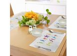 Tovagliette Abakuhaus Per Ragazzi, Immagini Colorate Dei Bambini Che Giocano A Basket Con Riflessi, Tiscjdeco In Tessuto Resistente Ai Colori Per La Sala Da Pranzo E La Cucina, Multicolore