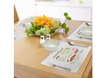 Abakuhaus Tovagliette Autunnali, Elementi Della Foresta Disegnati A Mano In Stile Acquerello Funghi, Noci E Foglie Autunnali, Tiscjdeco In Tessuto Resistente Ai Colori Per La Sala Da Pranzo E La Cucina, Multicolore
