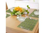 Tovagliette Abakuhaus Con Motivi Floreali, Madre Natura Pansy Blooms Field Con Foglie Grandi Jungle Growth Theme Illustration, Tiscjdeco In Tessuto Resistente Al Lavaggio Per Sala Da Pranzo E Cucina, Multicolore