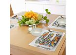 Abakuhaus Tovagliette Con La Lettera E, Abc Del Concetto Sportivo, Diversi Giochi Con Palloni, Nomi Propri, Monogrammi Iniziali, Design, Tiscjdeco In Tessuto Resistente Al Lavaggio Per La Sala Da Pranzo E La Cucina, Multicolore