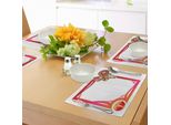 Abakuhaus Tovagliette Con I Segni Zodiacali Ariete, Il Primo Segno Dello Zodiaco Con Disegno Stilizzato E Simbolo Animale, Tiscjdeco In Tessuto Resistente Ai Colori Per La Sala Da Pranzo E La Cucina, Multicolore