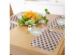 Tovagliette Abakuhaus Mandala, Motivi Floreali Astratti Etnici In Colori Vivaci, Stile Bohemien Con Motivi Orientali, Tiscjdeco In Tessuto Resistente Al Lavaggio Per La Sala Da Pranzo E La Cucina, Multicolore