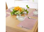 Abakuhaus Tovagliette Colorate, Composizioni Floreali Tradizionali Con Ispirazioni Astratte Alle Piastrelle Azulejo Portoghesi, Tiscjdeco In Tessuto Resistente Al Colore Per La Sala Da Pranzo E La Cucina, Multicolore