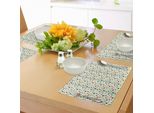 Abakuhaus Tovagliette Autunnali, Foglie Cadute Da Diversi Alberi Decidui Foglie Ragni Divertenti E Gocce Di Pioggia, Decorazioni Da Tavola In Tessuto Resistente Al Lavaggio Per La Sala Da Pranzo E La Cucina, Multicolore