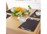 Abakuhaus Tovagliette Africane, Motivo Grunge Stile Plaid Con Influenze BohéMien Artisti Nativi E Hipster, Tiscjdeco In Tessuto Resistente Al Lavaggio Per La Sala Da Pranzo E La Cucina, Multicolore