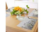 Tovagliette Abakuhaus Primavera, Giardino Fiorito Colorato Con Erbe Aromatiche E Fiori Che Riproducono I Campi E I Prati Rurali Stagionali, Tiscjdeco In Tessuto Resistente Ai Colori Per La Sala Da Pranzo E La Cucina, Multicolore