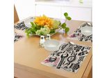 Tovagliette Retrò Abakuhaus, Loghi Di Officine Meccaniche, Sagome Monocromatiche Di Automobili, Il Miglior Garage Della Città, Tiscjdeco In Tessuto Resistente Al Lavaggio Per La Sala Da Pranzo E La Cucina, Corallo Scuro, Beige, Nero