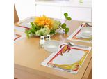 Abakuhaus Tovagliette Zodiacale Scorpione, L'ottavo Segno Della Serie Zodiac Framework Design, Tiscjdeco In Tessuto Resistente Al Lavaggio Per La Sala Da Pranzo E La Cucina, Rosso Cinabro Arancione Giallo