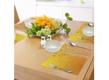 Tovagliette Abakuhaus Wald, Sfondo Dai Colori Caldi Con Illustrazione Autunnale Di Betulle, Fogliame E Natura Selvaggia, Decorazioni Da Tavola In Tessuto Resistente Allo Scolorimento Per La Sala Da Pranzo E La Cucina, Multicolore