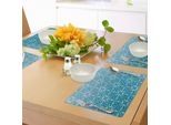 Abakuhaus Tovagliette Blu E Bianche, Motivo Ancore Nautico Marina Navigazione Vela Destinazione, Tiscjdeco In Tessuto Resistente Al Colore Per La Sala Da Pranzo E La Cucina, Azzurro Bianco