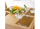 Tovagliette Abakuhaus Con Motivo Girasole, Fiori Vivaci E Foglie Verdi In Stile Cartoon, Piante Naturali Da Giardino, Tessuto Lavabile E Resistente Allo Scolorimento Per Sala Da Pranzo E Cucina, Giallo, Verde, Marrone