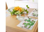 Abakuhaus Tovagliette Cactus, Pianta Di Pere Spinose Mature Con Illustrazioni Botaniche Ad Acquerello, Decorazioni Da Tavola In Tessuto Resistente Al Lavaggio Per La Sala Da Pranzo E La Cucina, Rosso Cinabro E Verde