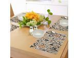 Tovagliette Abakuhaus Con Numeri, Vari Simboli Matematici Vintage, Tipografia Nostalgica, Tessuto Lavabile E Resistente Allo Scolorimento Per Sala Da Pranzo E Cucina, Arancione Scuro, Beige, Nero