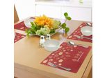 Abakuhaus Tovagliette Per Il Capodanno Cinese, Icone Orientali Celebrative, Nuvole E Decorazioni Vorticose, Decorazioni Da Tavola In Tessuto Dai Colori Vivaci Per La Sala Da Pranzo E La Cucina, Giallo Chiaro, Corallo Scuro, Bianco.
