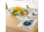 Abakuhaus Tovagliette Zodiaco Capricorno, Design Animale Con Motivi Tribali Di Origine Mitologica, Tiscjdeco In Tessuto Resistente Al Lavaggio Per Sala Da Pranzo E Cucina, Multicolore