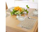 Tovagliette Abakuhaus Con Motivi Floreali, Disegnate A Mano Con Piccoli Fiori E Pois Grandi E Piccoli, Design Retrò, Decorazioni Da Tavola In Tessuto Resistente Al Lavaggio Per La Sala Da Pranzo E La Cucina, Multicolori