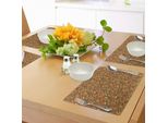 Abakuhaus Tovagliette Con Foglie, Autumn Faded Foglie Foglie Bosco Autunno Woods Albero Botanico Shady Tema Ecologico, Tiscjdeco In Tessuto Resistente Al Colore Per La Sala Da Pranzo E La Cucina, Multicolore