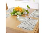 Abakuhaus Tovagliette Esotiche, Caricatura Cactus Piante Vaso Safari Tropicale Cucina Occidentale Foglie Di Saguaro Terrose, Tiscjdeco In Tessuto Resistente Al Lavaggio Per Sala Da Pranzo E Cucina, Multicolore