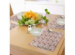 Abakuhaus Tovagliette Tradizionali, Foglie Paisley Asiatiche E Fiori Decorativi Con Motivi Floreali Boho Zen Persiani Etnici, Tiscjdeco In Tessuto Resistente Al Lavaggio Per La Sala Da Pranzo E La Cucina, Multicolore