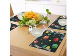 Abakuhaus Tovagliette Geometriche, Forme Geometriche 3D In Colori Vivaci, Icosaedro, Tetraedro E Ottaedro, Tiscjdeco In Tessuto Resistente Al Lavaggio Per La Sala Da Pranzo E La Cucina, Multicolore