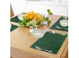 Tovagliette Abakuhaus Con Motivi Floreali, Ibisco Esotico, Foglie Di Banano, Foglie Di Uccello Del Paradiso E Filodendro A Foglia Divisa, Tiscjdeco In Tessuto Resistente Al Lavaggio Per La Sala Da Pranzo E La Cucina, Multicolore