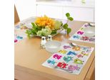Tovagliette Abakuhaus, Allegri Numeri Con Lettere Matematiche, Asilo Nido, Bambino, Cartone Animato, Tiscjdeco In Tessuto Resistente Al Lavaggio Per Sala Da Pranzo E Cucina, Multicolore