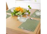 Abakuhaus Tovagliette Geometriche, Triangoli E Rombi Con Illustrazioni Astratte In Stile Retrò Multicolore, Tiscjdeco In Tessuto Resistente Al Lavaggio Per La Sala Da Pranzo E La Cucina, Multicolore
