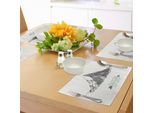 Abakuhaus Tovagliette Da Tavola, Sketch Style Mountain Con Freccia, Illustrazione A Tema, Tiscjdeco In Tessuto Resistente Ai Colori Per La Sala Da Pranzo E La Cucina, Grigio Antracite E Verde Menta