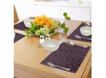 Abakuhaus Tovagliette Giraffa, Motivi Hippie Con Animali Africani Dello Zoo Dai Colori Vivaci E Punteggiati, Tiscjdeco In Tessuto Resistente Al Lavaggio Per La Sala Da Pranzo E La Cucina, Multicolore