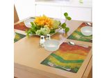 Tovagliette Abakuhaus, Composizione Autunnale Astratta Con Foglie Di Alberi Decidui Che Cambiano Con Le Stagioni, Decorazioni Da Tavola In Tessuto Resistente Al Lavaggio Per La Sala Da Pranzo E La Cucina, Multicolore