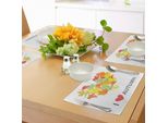 Abakuhaus Tovagliette Citazione, Acero Colorato Stagionale Lascia Collezione A Forma Di Cuore Con Messaggio "I Love Autumn"", Decorazione Da Tavola In Tessuto Resistente Al Lavaggio Per Sala Da Pranzo E Cucina, Multicolore"
