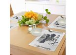 Tovagliette Per Asilo Abakuhaus, Stile Cartone Animato Procione Super Hero Con Costume E Mantello Design Infantile Con Animali, Tiscjdeco In Tessuto Resistente Al Lavaggio Per Sala Da Pranzo E Cucina, Multicolore