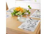 Abakuhaus Tovagliette Zodiaco Toro, Composizione Spirituale Esoterica Con Stelle Astratte E Oroscopo, Tiscjdeco In Tessuto Resistente Al Lavaggio Per Sala Da Pranzo E Cucina, Bianco E Nero