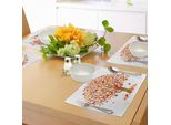 Abakuhaus Tovagliette Autunnali, Acero Autunnale Con Foglie Dai Colori Caldi - Romantica Illustrazione Naturale, Decorazione Da Tavola In Tessuto Resistente Ai Colori Per La Sala Da Pranzo E La Cucina, Multicolore