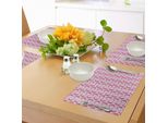 Abakuhaus Tovagliette Unicorno Party, Cavalli Femminili Con Corna Su Sfondo Stellato Fantasia Infantile, Decorazioni Da Tavola In Tessuto Resistente Ai Colori Per La Sala Da Pranzo E La Cucina, Giallo, Bianco E Rosa