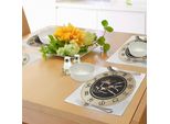 Abakuhaus Tovagliette Zodiaco Gemelli, Nascita Fortuna E Previsioni Temi Cosmici Design Circolare Gemelli, Tiscjdeco In Tessuto Resistente Al Lavaggio Per Sala Da Pranzo E Cucina, Marrone Sabbia Bianco Nero