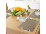 Abakuhaus Tovagliette Color Terra, Motivo Labirinto Con Forme Geometriche Squares Contemporary Illustration, Tiscjdeco In Tessuto Resistente Al Colore Per La Sala Da Pranzo E La Cucina, Giallo Chiaro Marrone Terra D'ombra