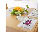 Abakuhaus Ciao Splendidi Tovagliette, Moderno Motto Motivazionale Con Simbolo Del Rossetto Per Donne E Ragazze, Decorazione Da Tavola In Tessuto Resistente Al Lavaggio Per La Sala Da Pranzo E La Cucina, Bianco, Nero E Rosa