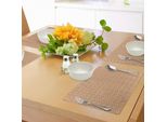 Abakuhaus Tovagliette Zenzero E Bianco, Motivi Paisley Astratti Ispirazioni Etniche Dal Folklore Mediorientale, Tiscjdeco In Tessuto Resistente Al Lavaggio Per La Sala Da Pranzo E La Cucina, Zenzero E Bianco